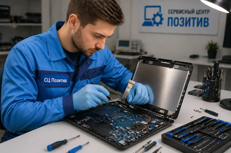 Ремонт шлейфа матрицы ноутбука в Елабуге