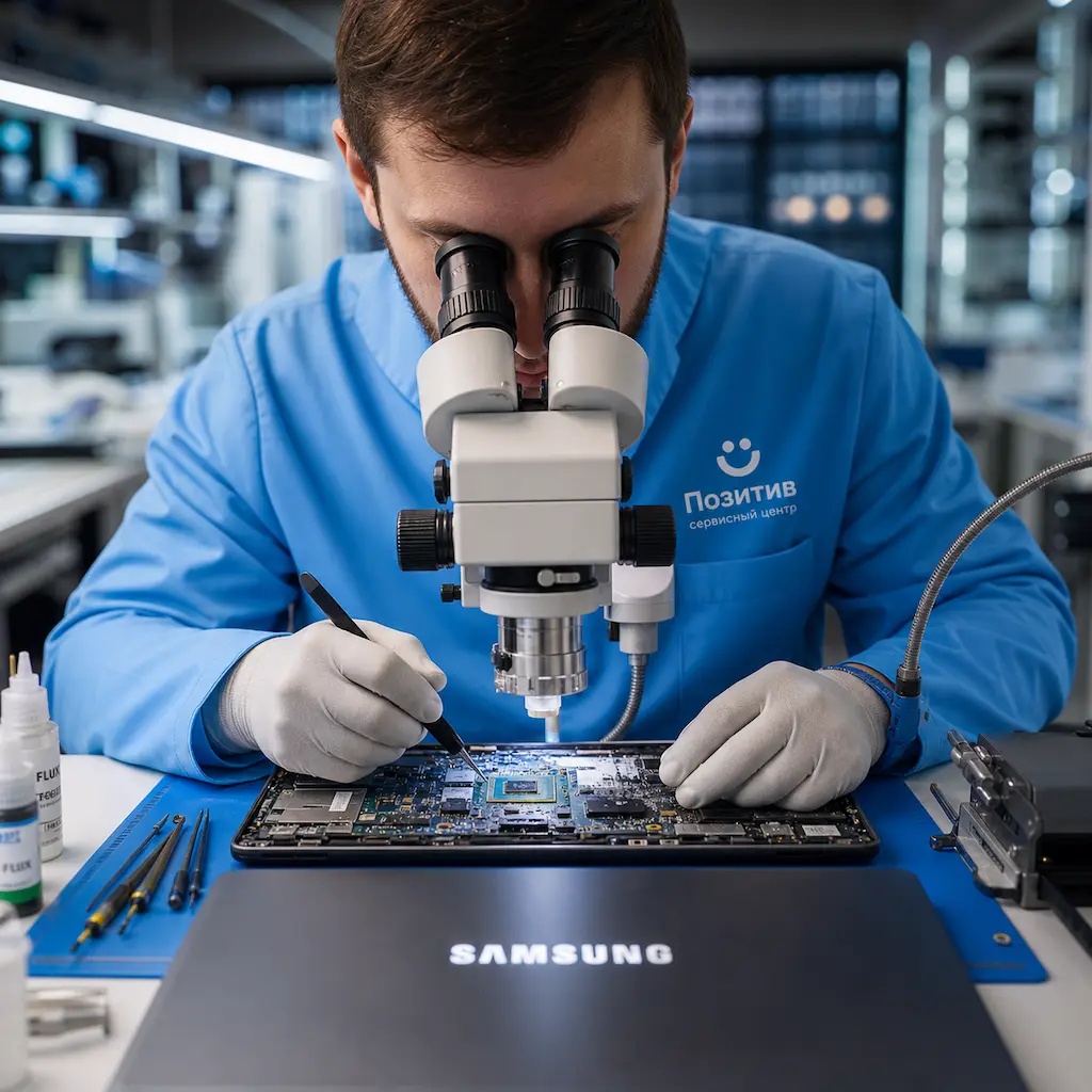 Замена видеокарты ноутбука Samsung в Елабуге