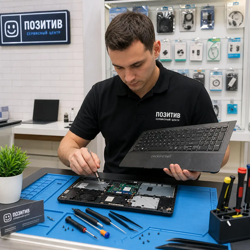заменить клавиатуру на ноутбуке Packard Bell в Елабуге