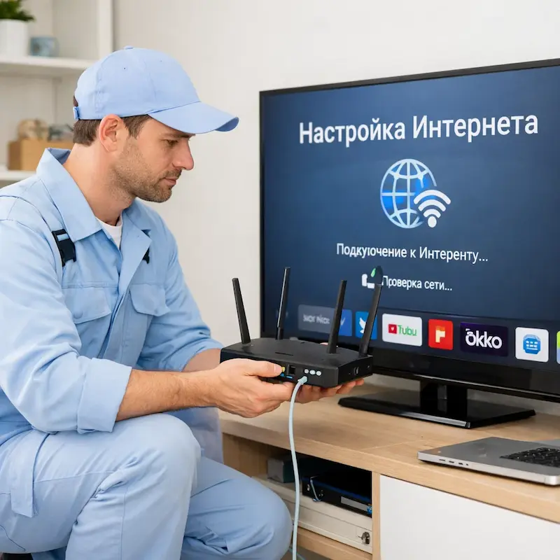 Настройка интернета на телевизоре в Елабуге