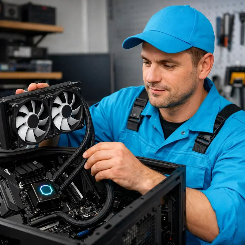 Установка водяного охлаждения на компьютер в Елабуге