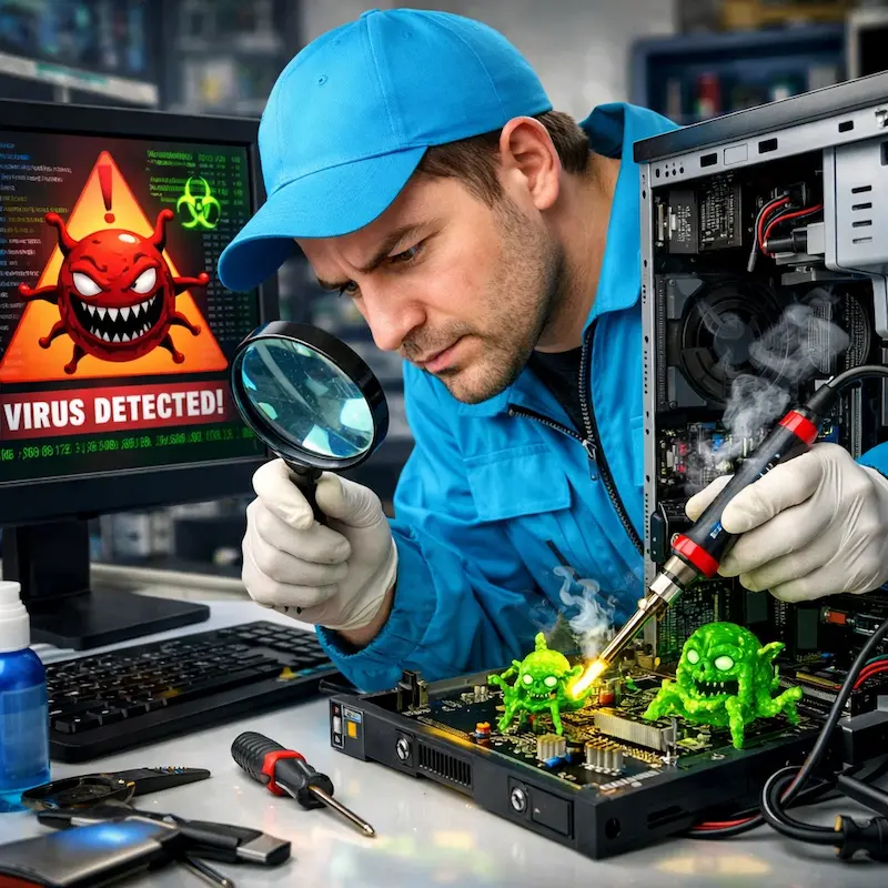 Вылечить компьютерный вирус в Елабуге